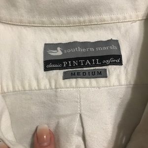 Southern Marsh Solid White Chino Button Down